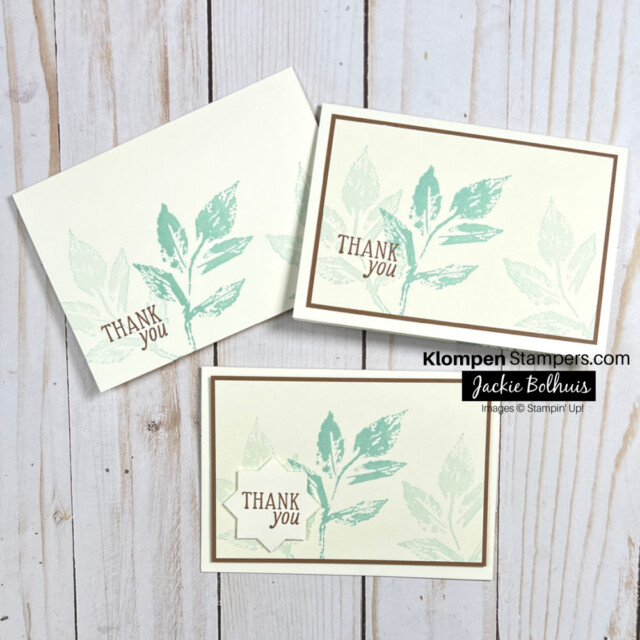 3 cards showing how to stamp cards using just stamps, ink, and paper. These cards are designed with the stampin' up! stamp set inked & tiled.