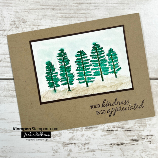 A masculine card designed with the stamp set Forever Forest.