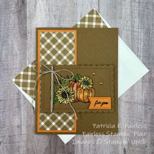 Card made by klompen stampers team members Pat Fairless using the stamp set Rustic Crate and household bleach.