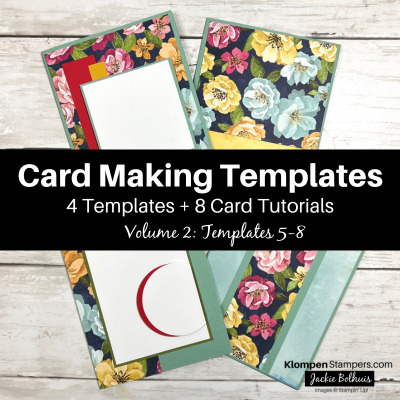 Four card templates with an overlay for the card making templates volume 2.