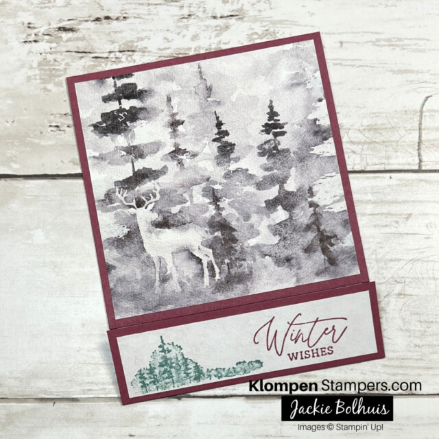 A handmade card for winter to inspire creativity with the Stampin' Up! 2023 - 2025 In Colors.