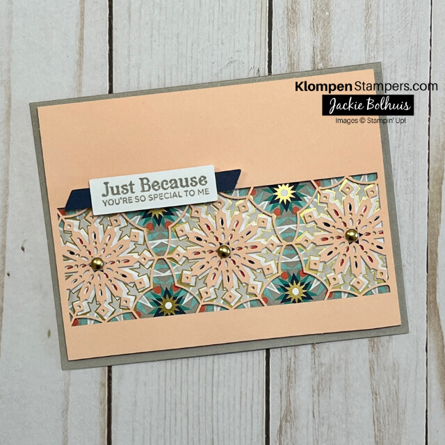 A handmade just because card made in the Stampin' Up! card kit Colorful Kaleidoscope, an all occasion card set for beginners.