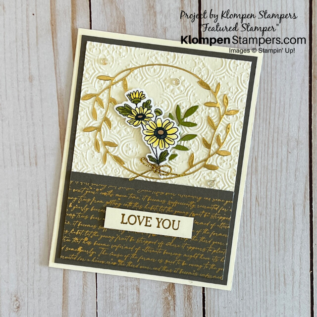 An elegant greeting card to spread love, designed with the Stampin' up! stamp set Lifetime of Love.