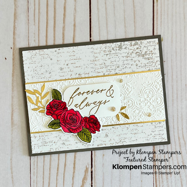A handmade greeting card to spread forever and always love, designed with the Stampin' up! stamp set Lifetime of Love.