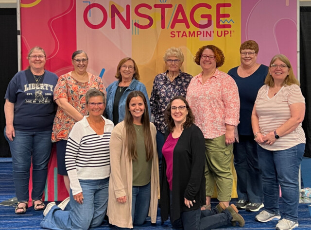 A small group of the Klompen Stampers Demonstrator Team that were able to gather together at the Stampin' Up! OnStage 2024 event.