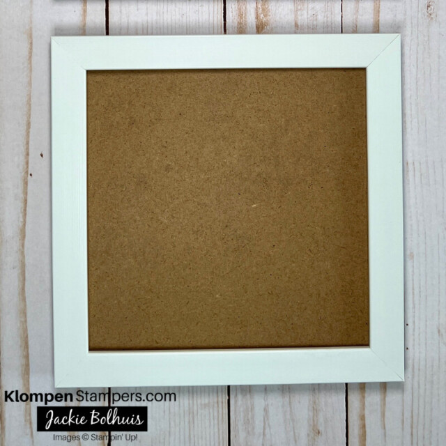 Step one to making the happy houseplants paper craft kit - open the frame. 