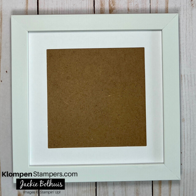 Step two to making the happy houseplants paper craft kit - add the mat.