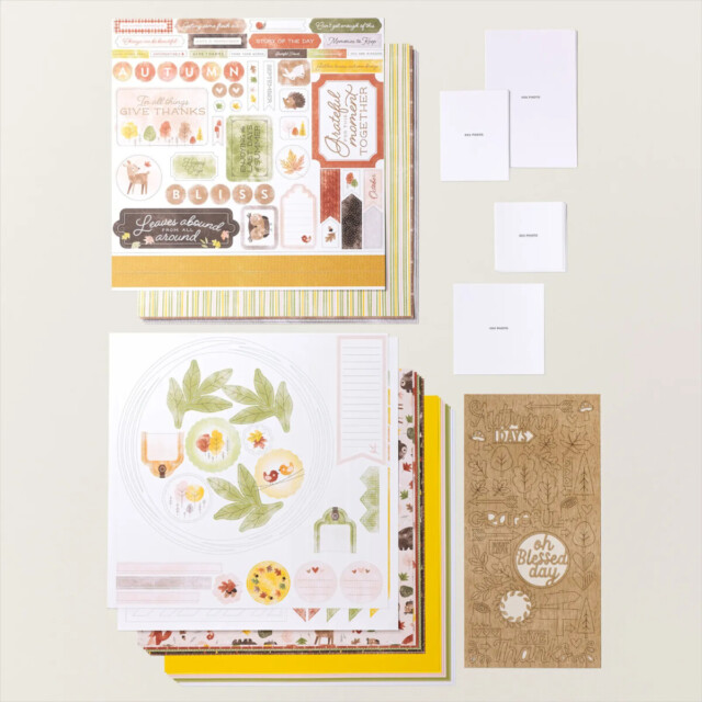 One of Stampin' Up!'s scrapbooking kits to create six fall themed pages.