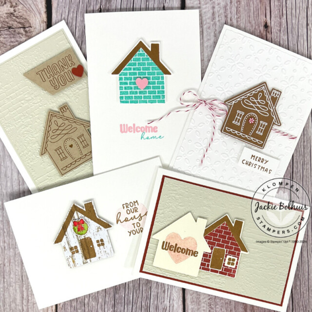 Card ideas to make using the Stampin' Up! Humble Home Bundle.