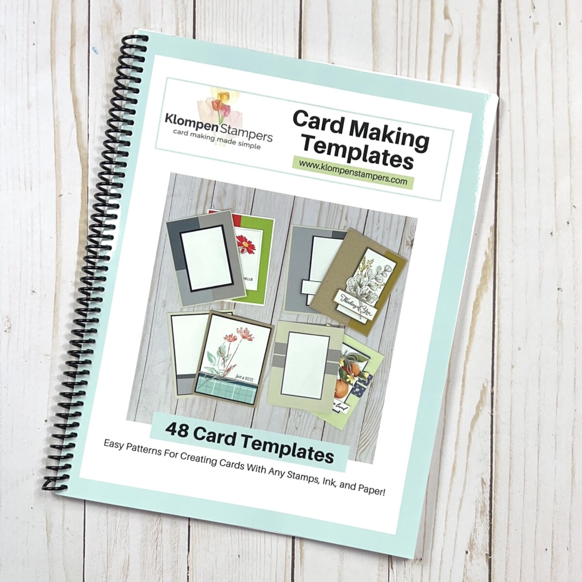 Printed book: 48 Card Making Templates Volume 1 with simple card layouts for beginners