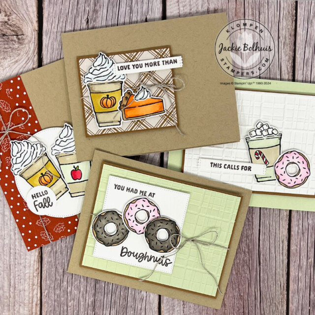 Pumpkin spice season card ideas to make using the Stampin' Up! More Than Autumn Bundle.
