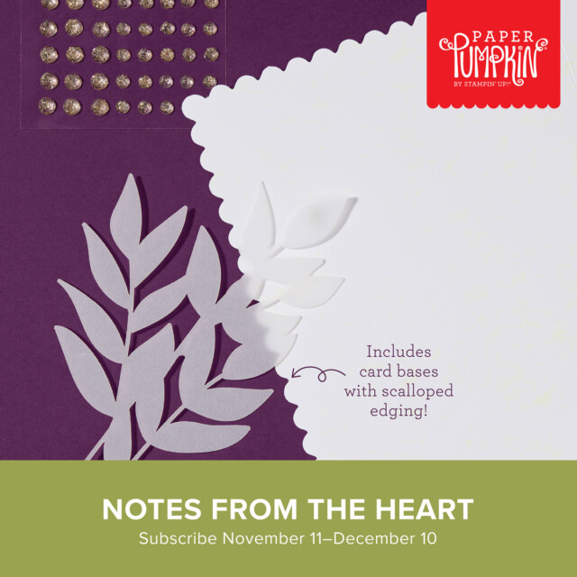 Promotional graphic for the Stampin' Up! December 2024 Paper Pumpkin kit.