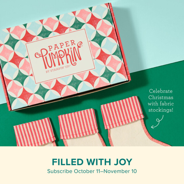 Promotional graphic for the Stampin' Up! November 2024 Paper Pumpkin kit.