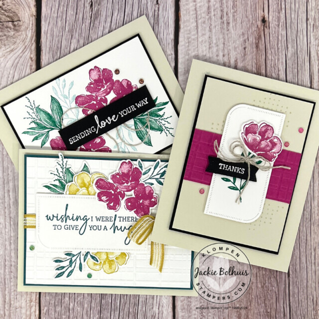 Card ideas to make using the Stampin' Up! Regal Flora Bundle.