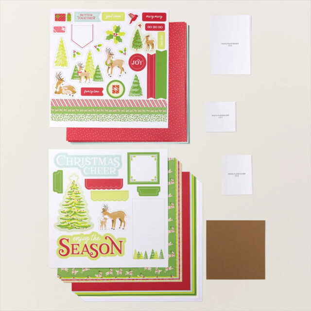 One of Stampin' Up!'s scrapbooking kits to create six Christmas themed pages.