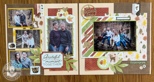 A two page memory keeping layout that was designed using the Stampin' Up! Autumn to Remember scrapbooking kit. 