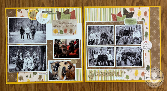 A two page memory keeping layout that was designed using the Stampin' Up! Autumn to Remember scrapbooking kit. 