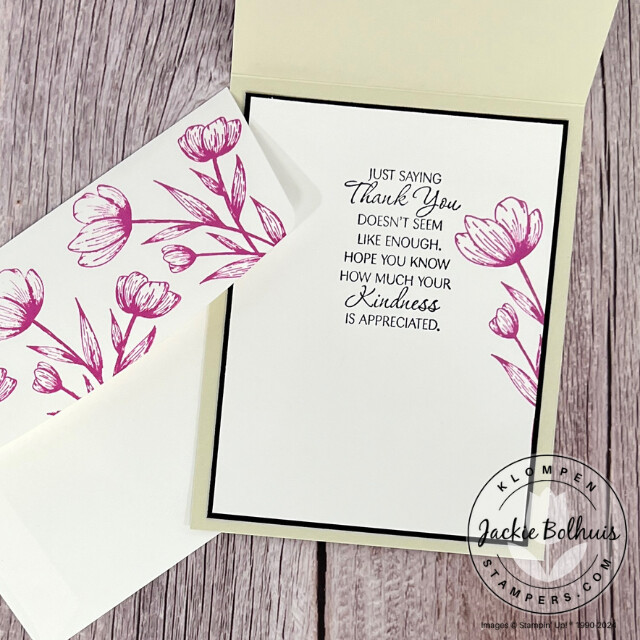 Coordinating inside of card and envelope for card idea #1.