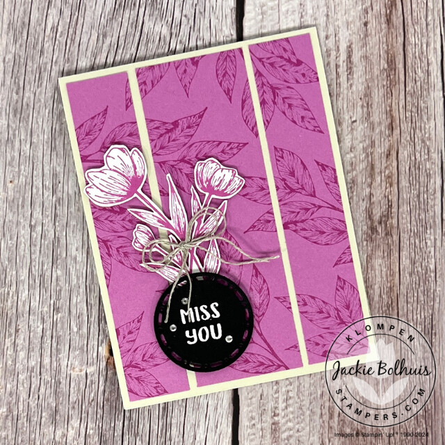 Card idea #2 designed with the Stampin' Up! Spotlight on Nature Bundle and the color Petunia Pop.