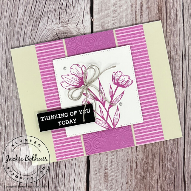 Card idea #4 designed with the Stampin' Up! Spotlight on Nature Bundle and the color Petunia Pop.