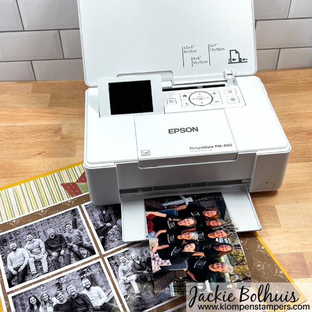 A crafting essentials recommendation: compact printer for photos for scrapbooking.