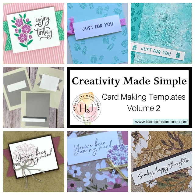 Promotional graphic for card making templates from the Creativity Made Simple series to make card templates.