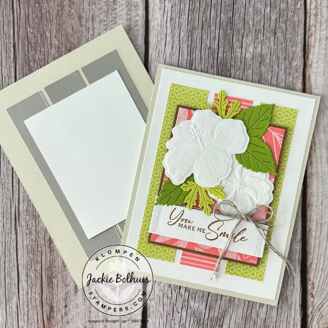A handmade card and it's card making templates that it was inspired from.