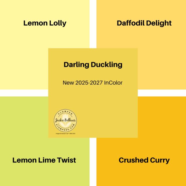 A color comparison for the new 2025 - 2027 In Color Darling Duckling.