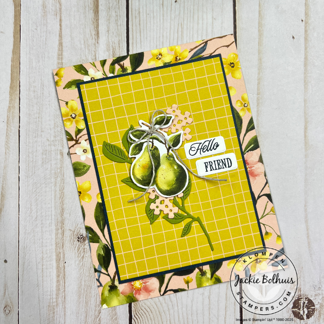 Playful handmade card using Stampin’ Up! Perfectly Pairs Bundle, showcasing mix-and-match images and cheerful patterned accents.