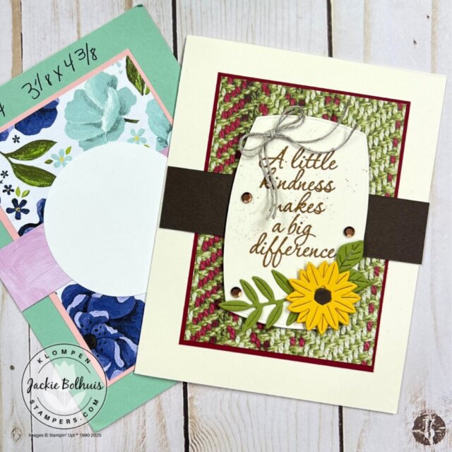 Designer Series Paper sheets and cardstock pieces cut using card making template measurements