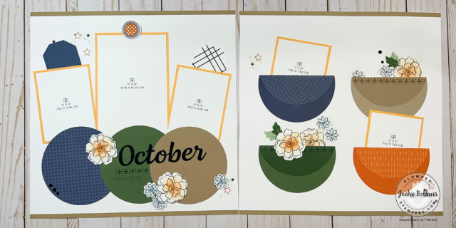 Finished album page with bright colors and easy layering, perfect for scrapbookers just starting out.