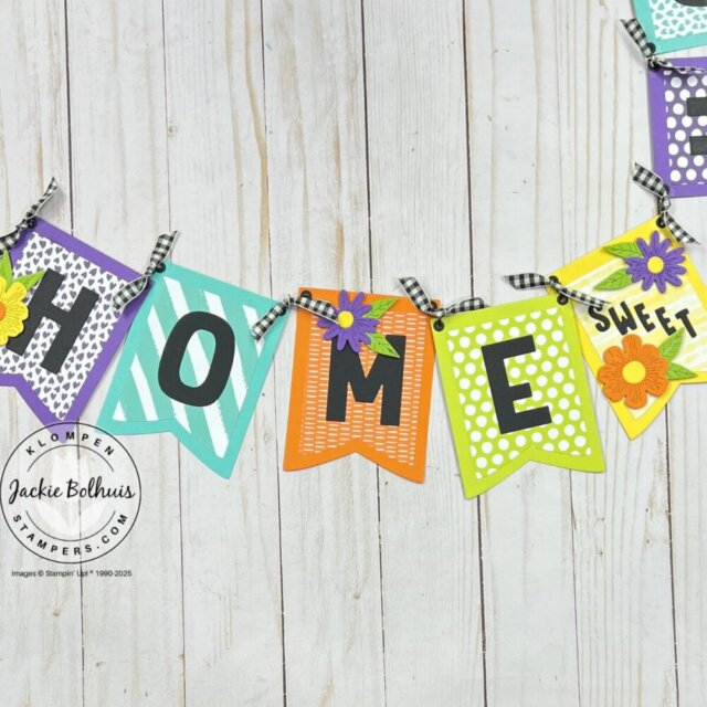 Paper banner craft idea showing how to use dies for creative decorations.