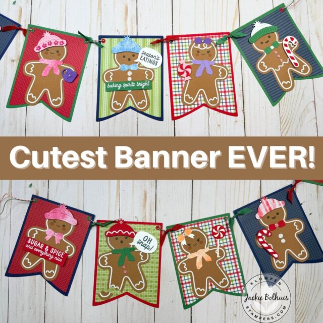 DIY banner idea using layered cardstock and alphabet dies for easy home décor.