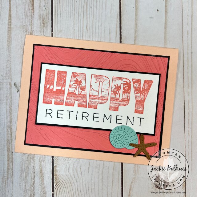 Completed SIP card featuring the Happy Place stamp set with a clean layout designed from a template