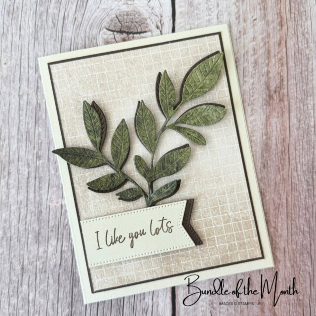 Handmade card sample from the Bundle of the Month using the Nature’s Symphony Bundle