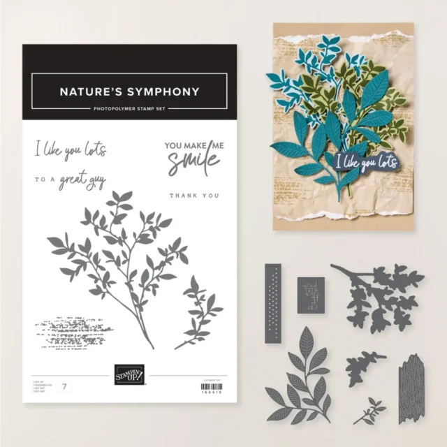Stampin’ Up! Nature’s Symphony Bundle product image with stamps and coordinating dies