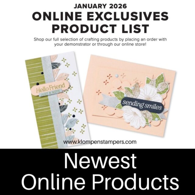Stampin’ Up! Online Exclusives promo image featuring coordinating dies and paper crafting supplies.