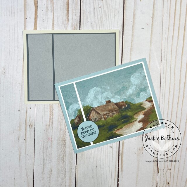 Handmade card created with the card template showing an alternate Designer Series Paper look