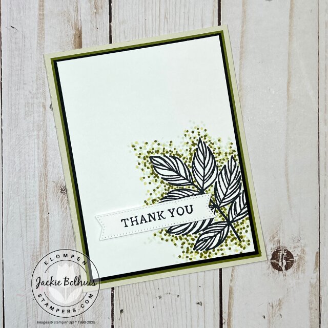 Stamped floral handmade card sample featuring easy techniques for card making details