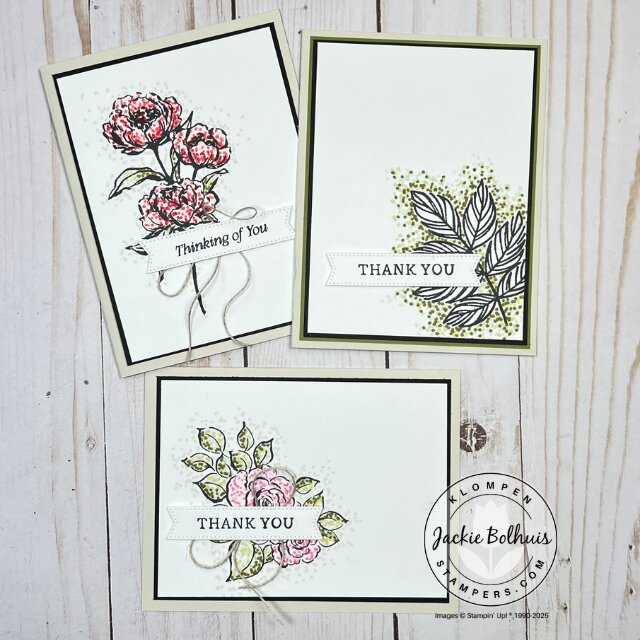 Three handmade floral cards featuring easy techniques to elevate card making