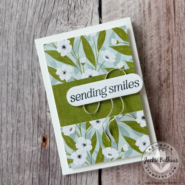 Quick easy SIP card sample made from leftover Designer Series Paper scraps