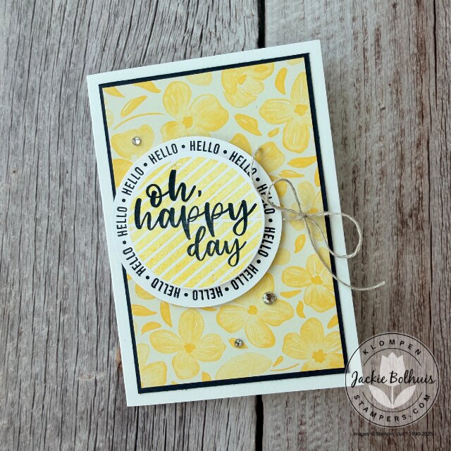 Handmade greeting card example of a quick and easy card idea using note cards and stamping