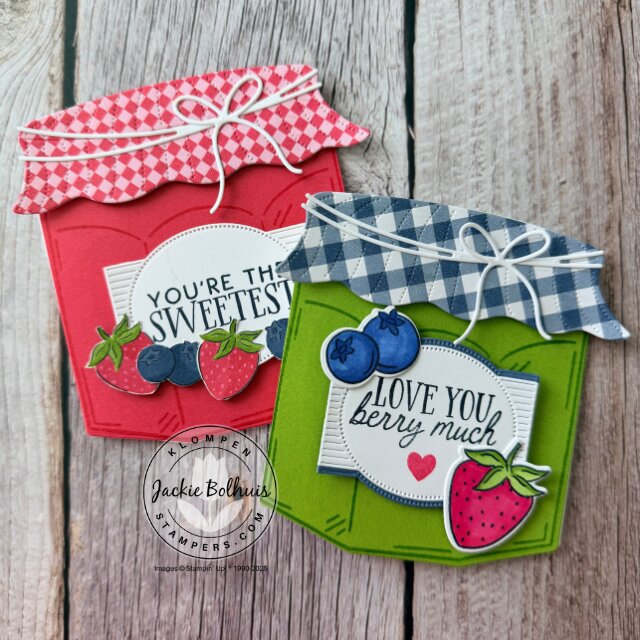 Two simple cards with designer series paper featuring Filled With Sweetness bundle and patterned paper easy handmade card ideas