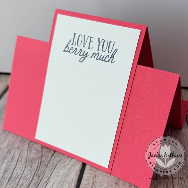 Stampin’ Up easy fun fold card created with Filled With Sweetness stamp set and Homemade Sweetness DSP